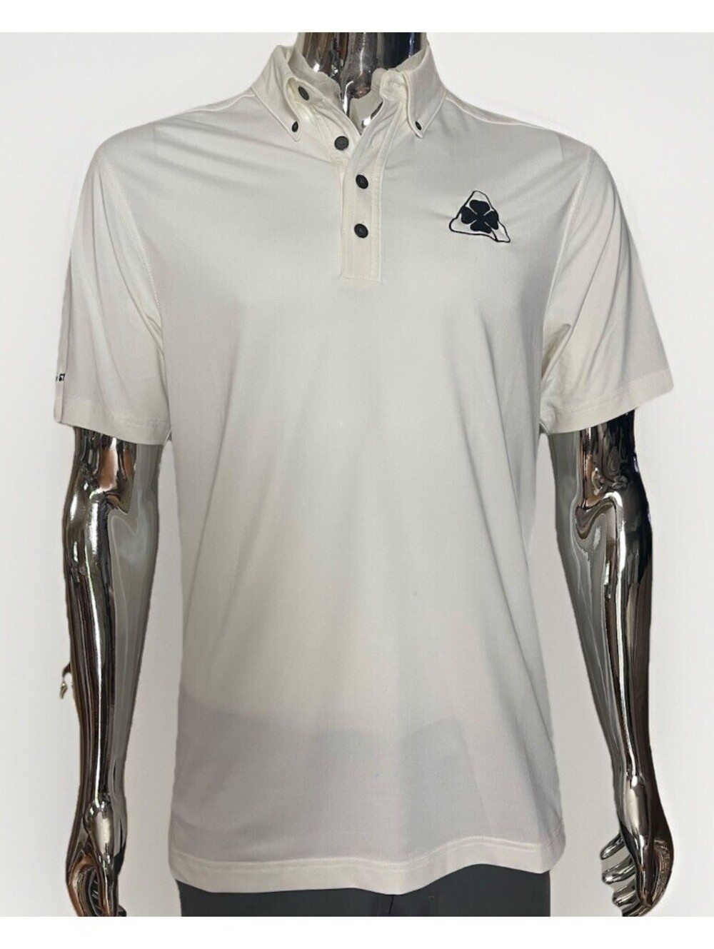 Ogio Short Sleeve Polo Shirt Button Down Collar Alfa Romeo Logo White Men's M